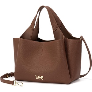 Lee Womens Top-Handle Handbags Leather Tote Bag with Two Detachable Purse(Brown)