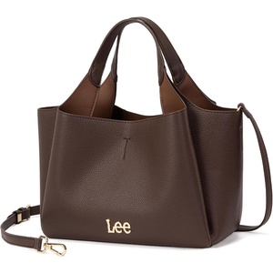 Lee Womens Top-Handle Handbags Leather Tote Bag with Two Detachable Purse(Coffee)