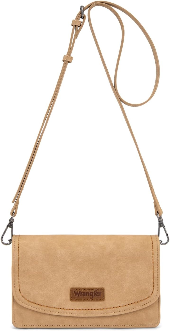 image:imageWrangler Crossbody Wallet Small Purses for Women Western RFID Blocking BagsBtan Beige