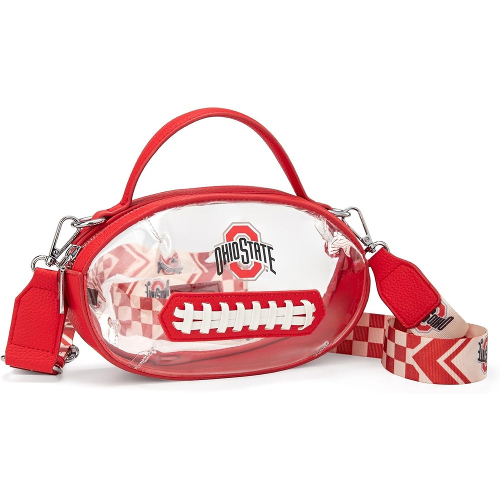 image:imageNCAA Football Shape Clear Bag for Stadium Events Clear Transparent Bags for Concerts Festivals Game DayOhsred