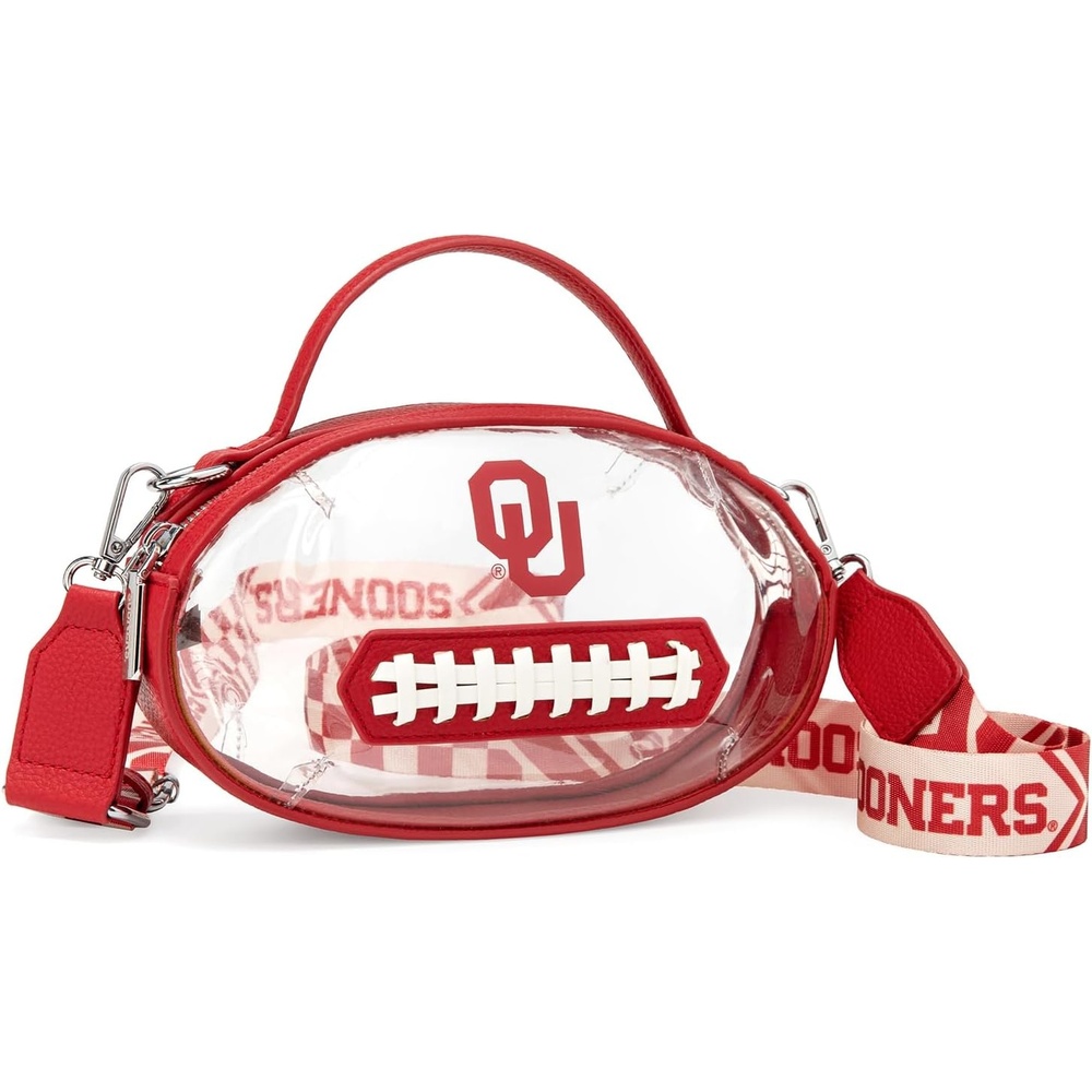 image:imageNCAA Football Shape Clear Bag for Stadium Events Clear Transparent Bags for Concerts Festivals Game DayOured