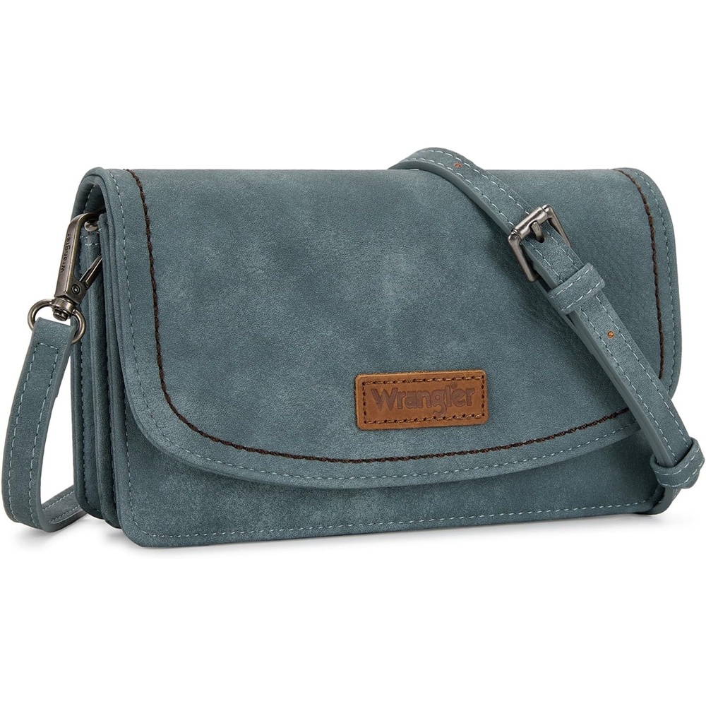 image:imageWrangler Crossbody Wallet Small Purses for Women Western RFID Blocking BagsBlue