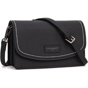 Wrangler Crossbody Wallet Small Purses for Women Western RFID Blocking Bags(Black)