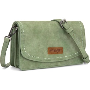 Wrangler Crossbody Wallet Small Purses for Women Western RFID Blocking Bags(Green)