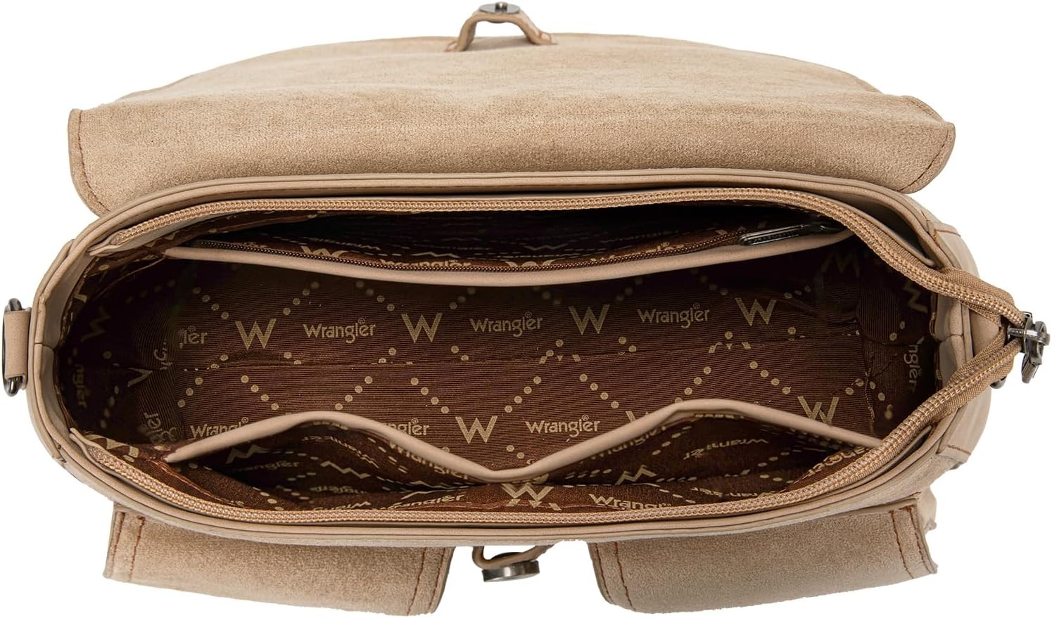 image:imageWrangler Suede Crossbody Bag for Women Western Purse Shoulder HandbagTan