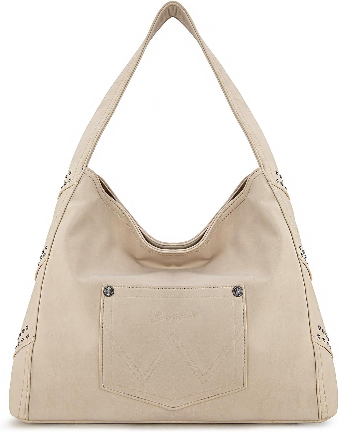 image:imageWrangler Suede Hobo Bag for Women Leather Fringe Western Purse Tassel Hippie Shoulder BagBeige