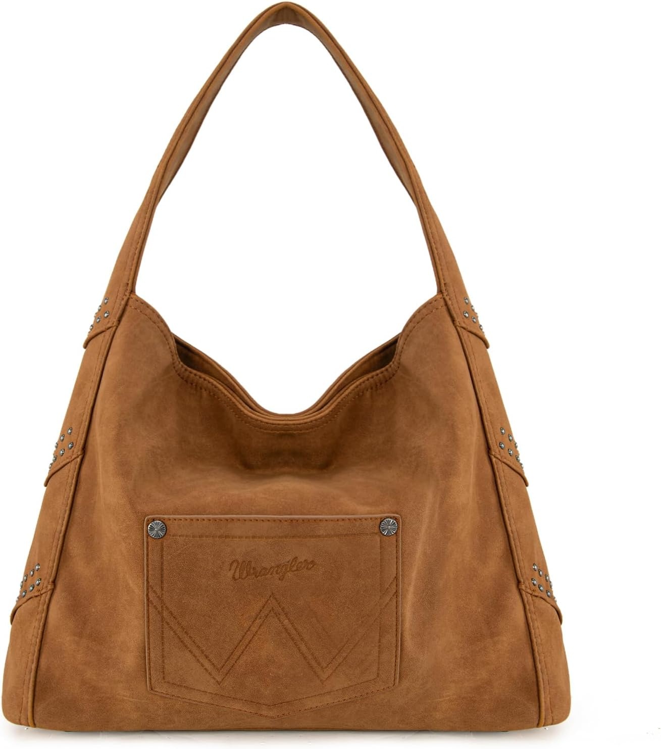 image:imageWrangler Suede Hobo Bag for Women Leather Fringe Western Purse Tassel Hippie Shoulder BagBright Brown