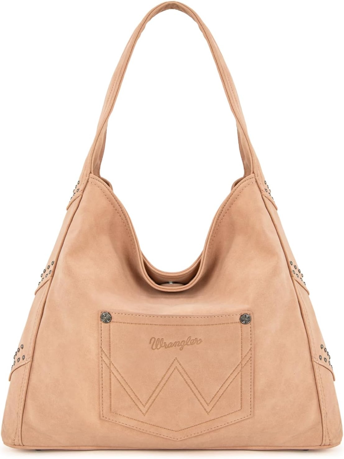 image:imageWrangler Suede Hobo Bag for Women Leather Fringe Western Purse Tassel Hippie Shoulder BagDark Pink
