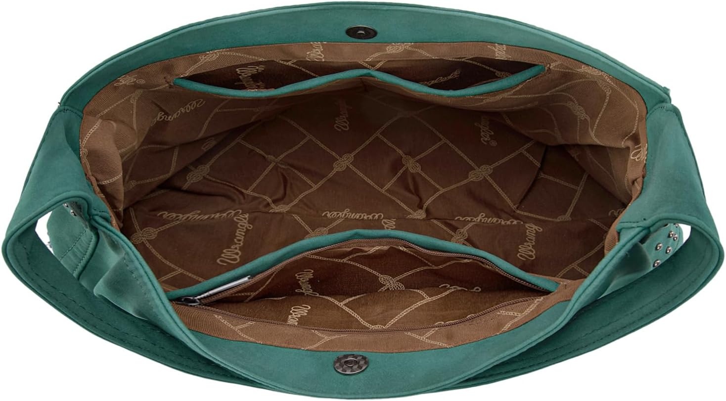 image:imageWrangler Suede Hobo Bag for Women Leather Fringe Western Purse Tassel Hippie Shoulder BagTurquoise