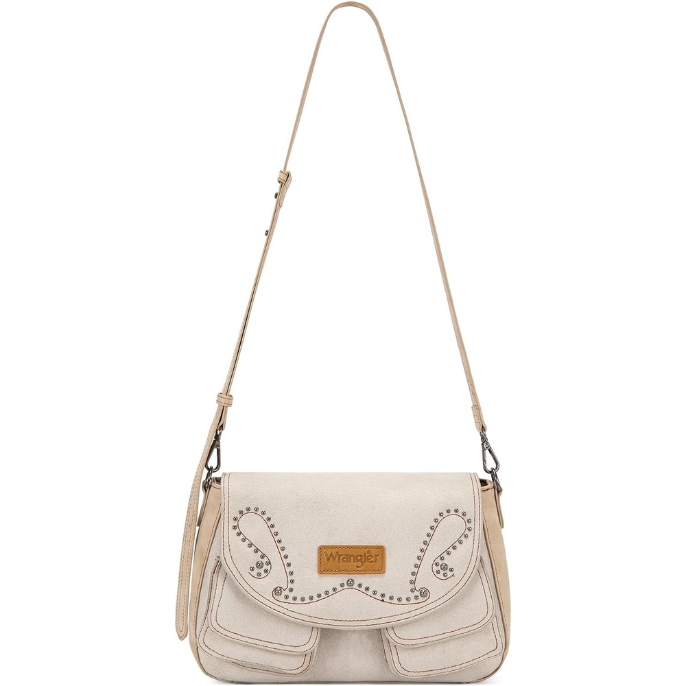 image:imageWrangler Suede Crossbody Bag for Women Western Purse Shoulder HandbagBeige