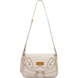 Wrangler Suede Crossbody Bag for Women Western Purse Shoulder Handbag(Beige)