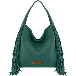 Wrangler Suede Hobo Bag for Women Leather Fringe Western Purse Tassel Hippie Shoulder Bag(Turquoise)