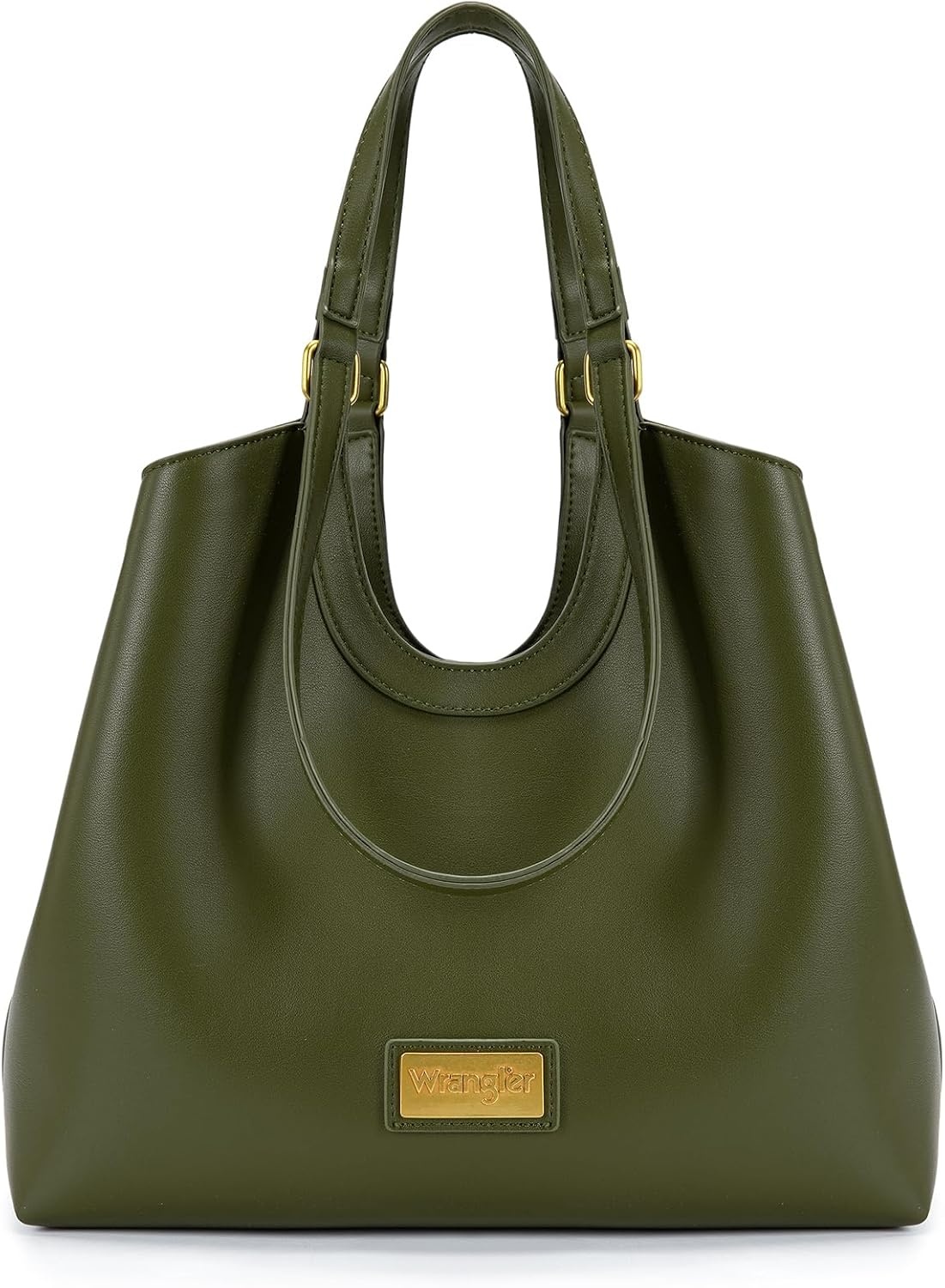 image:imageWrangler Tote Bag for Women Vegan Leather Handbag Large Shoulder PurseGreen