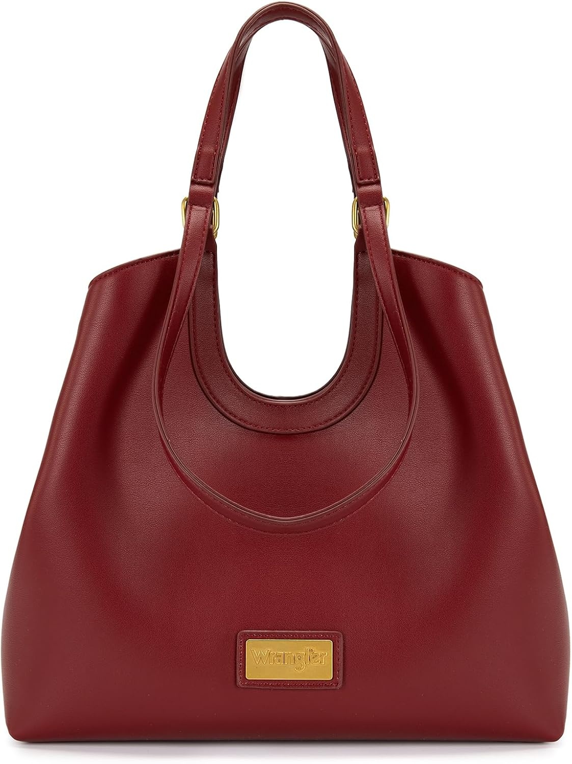 image:imageWrangler Tote Bag for Women Vegan Leather Handbag Large Shoulder PurseRed