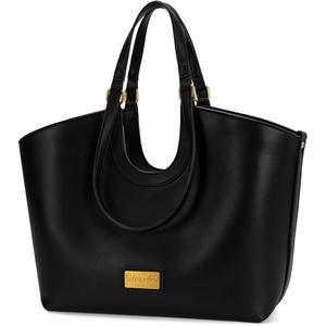 Wrangler Tote Bag for Women Vegan Leather Handbag Large Shoulder Purse(Black)