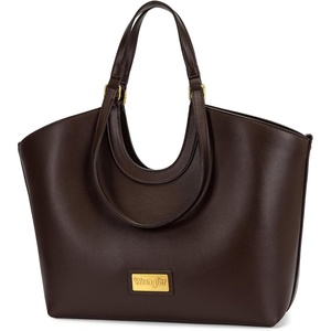 Wrangler Tote Bag for Women Vegan Leather Handbag Large Shoulder Purse(Coffee)