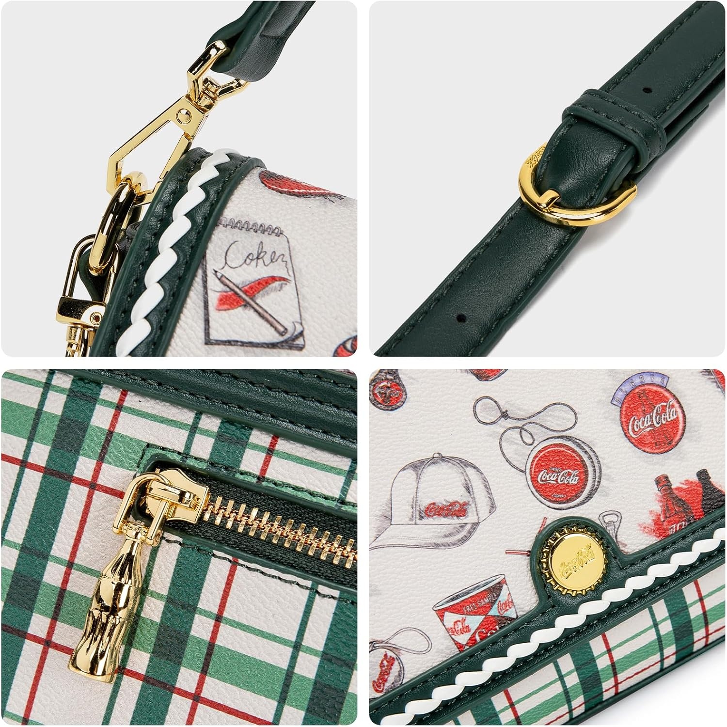 image:imageCocaCola Crossbody Bag for Women Shoulder Purse Handbag Y2K StyleGreen