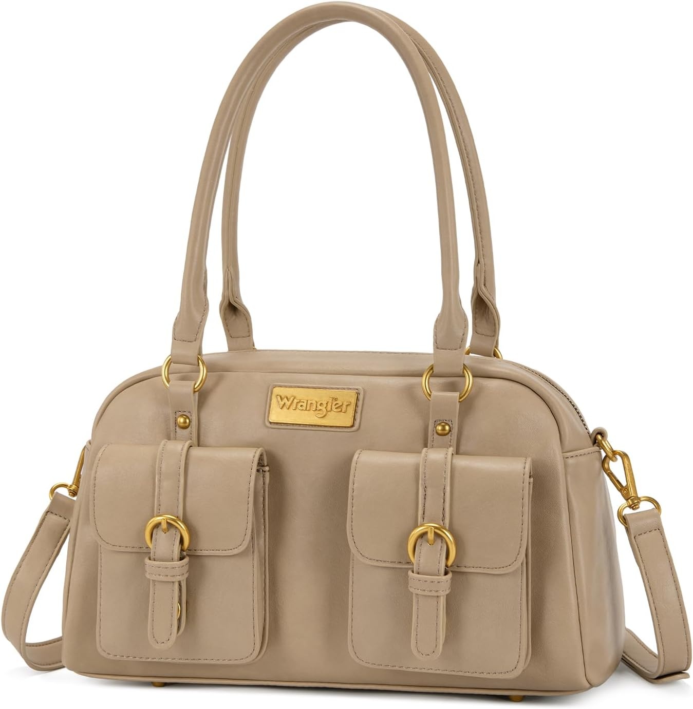 image:imageWrangler Satchel Handbags for Women Multi Pocket Top Handle Shoulder BagKhaki