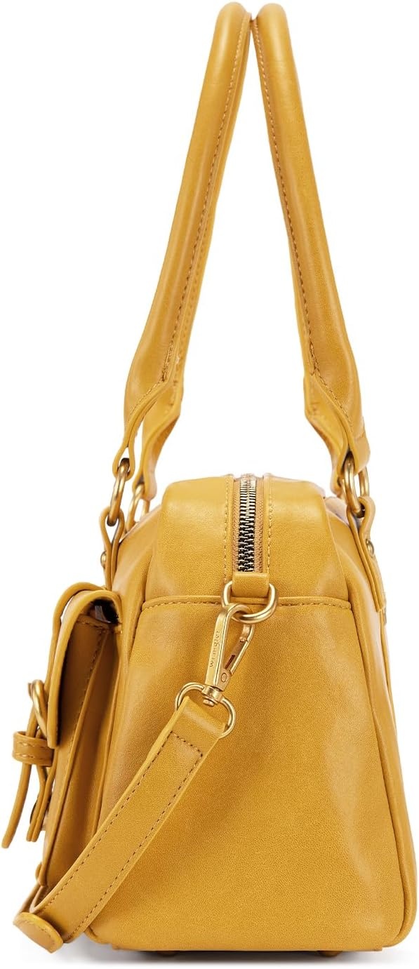image:imageWrangler Satchel Handbags for Women Multi Pocket Top Handle Shoulder BagYellow