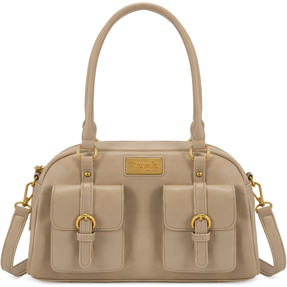 image:imageWrangler Satchel Handbags for Women Multi Pocket Top Handle Shoulder BagKhaki