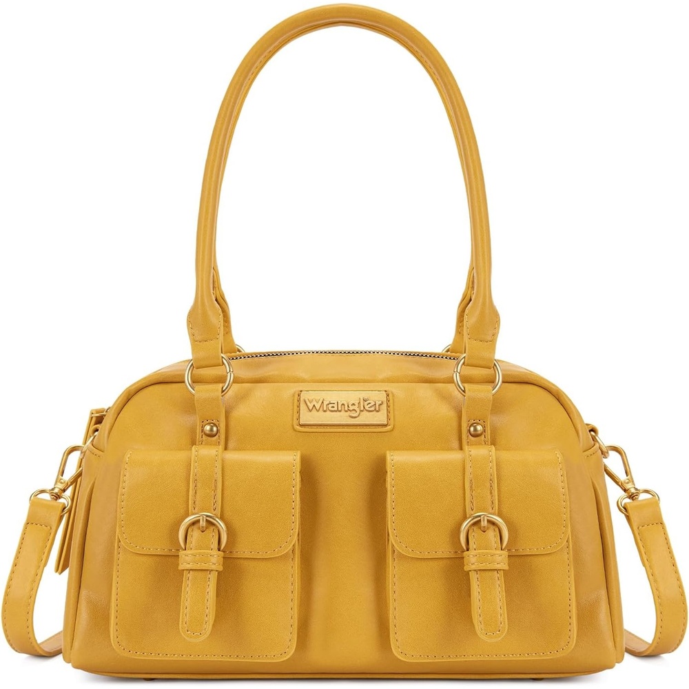 image:imageWrangler Satchel Handbags for Women Multi Pocket Top Handle Shoulder BagYellow