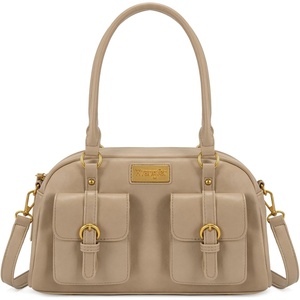 Wrangler Satchel Handbags for Women, Multi Pocket Top Handle Shoulder Bag(Khaki)
