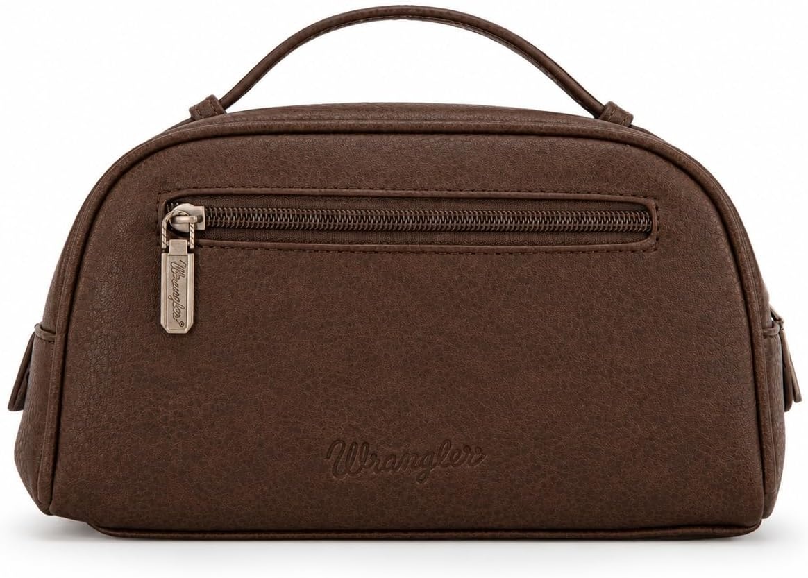 image:imageWrangler Makeup Bag Western Travel Cosmetic Bag for Women Toiletry BagCoffee145