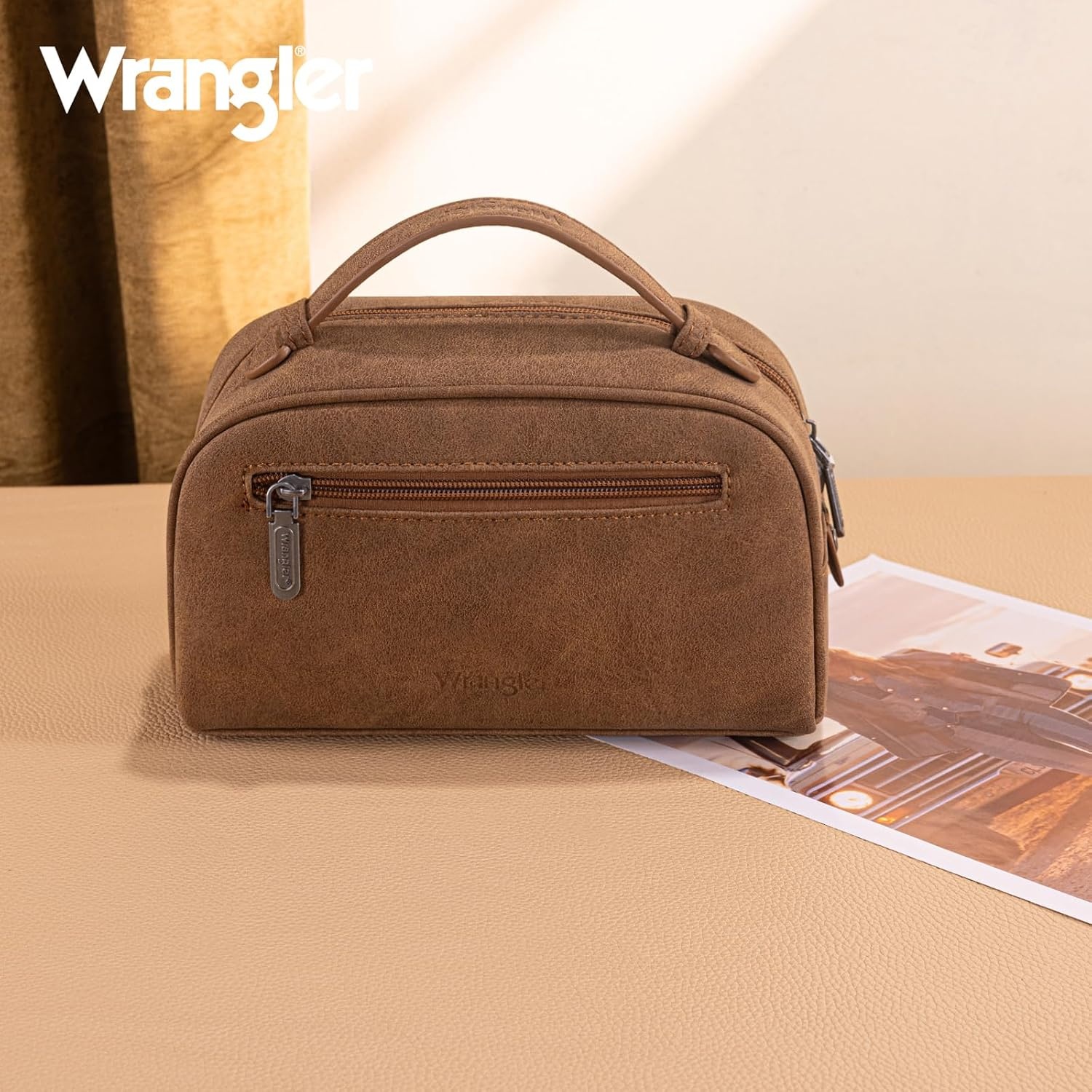 image:imageWrangler Makeup Bag Western Travel Cosmetic Bag for Women Toiletry BagDcoffee
