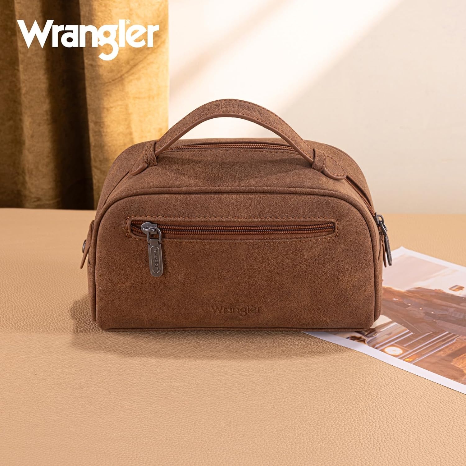 image:imageWrangler Makeup Bag Western Travel Cosmetic Bag for Women Toiletry BagDred