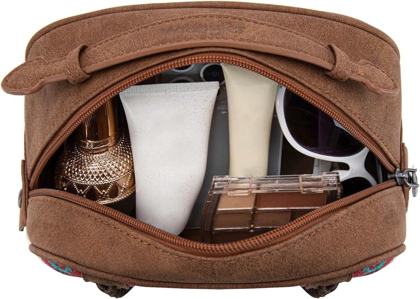 image:imageWrangler Makeup Bag Western Travel Cosmetic Bag for Women Toiletry BagDred
