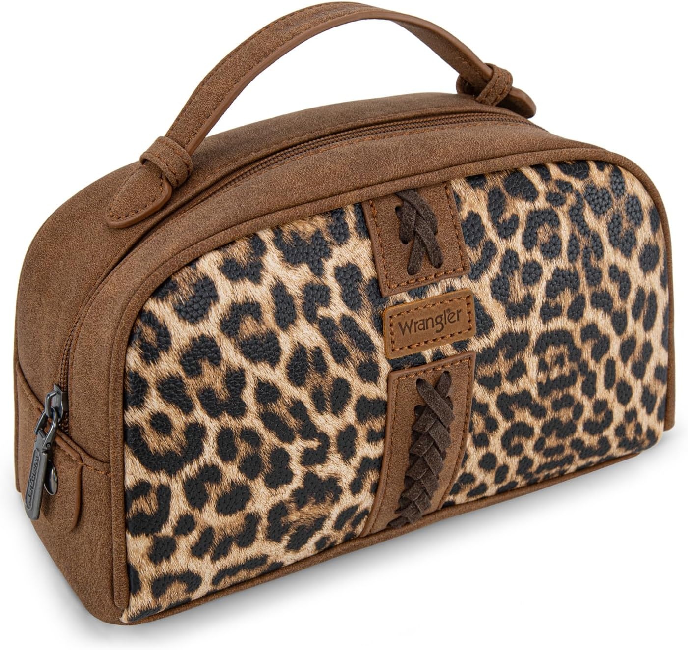 image:imageWrangler Makeup Bag Western Travel Cosmetic Bag for Women Toiletry BagSleopard brown