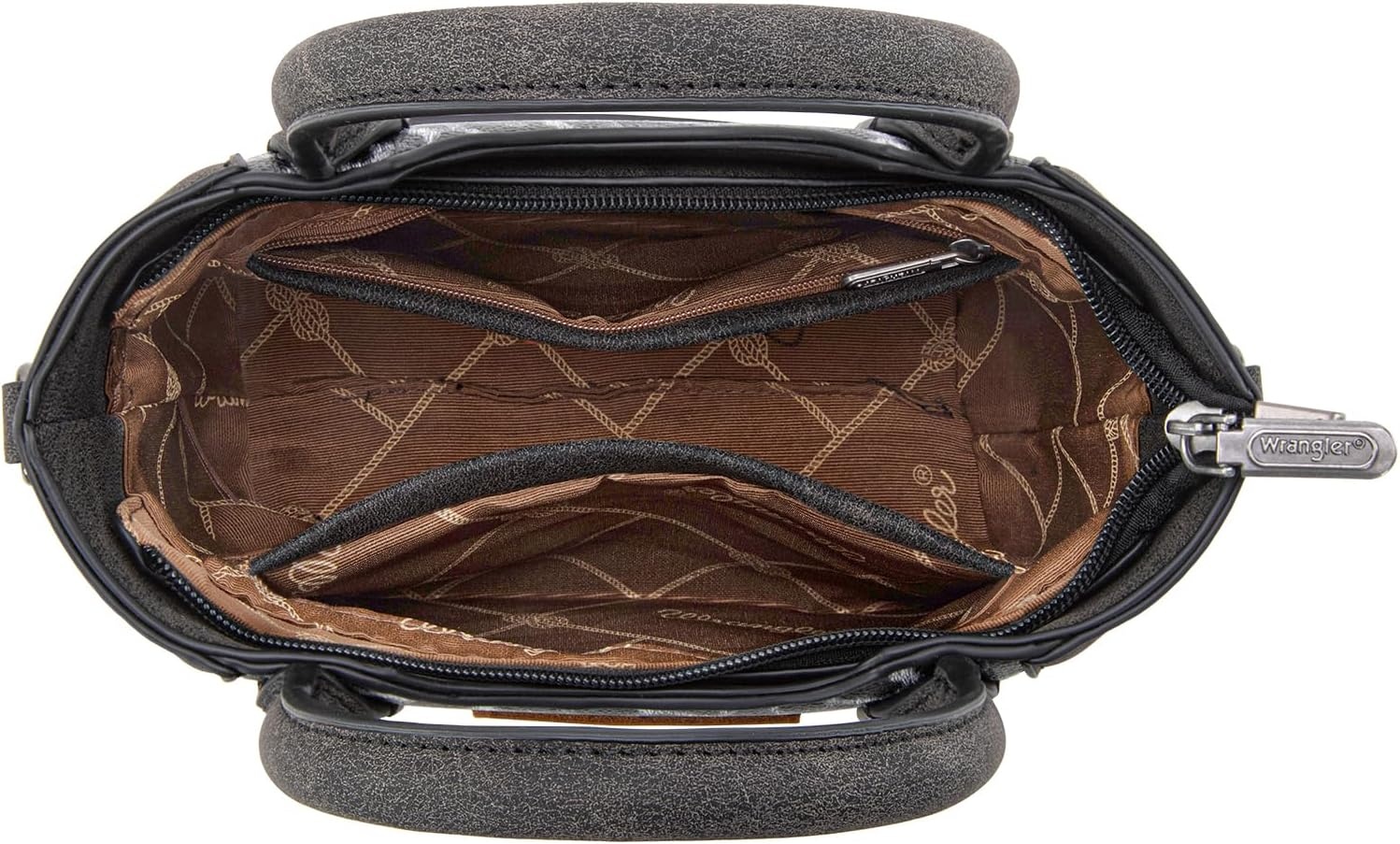 image:imageWrangler Purse for Women Small Rustic Charm TopHanddle Handbags Western Satchel Purse with Crossbody StrapLeopardblack