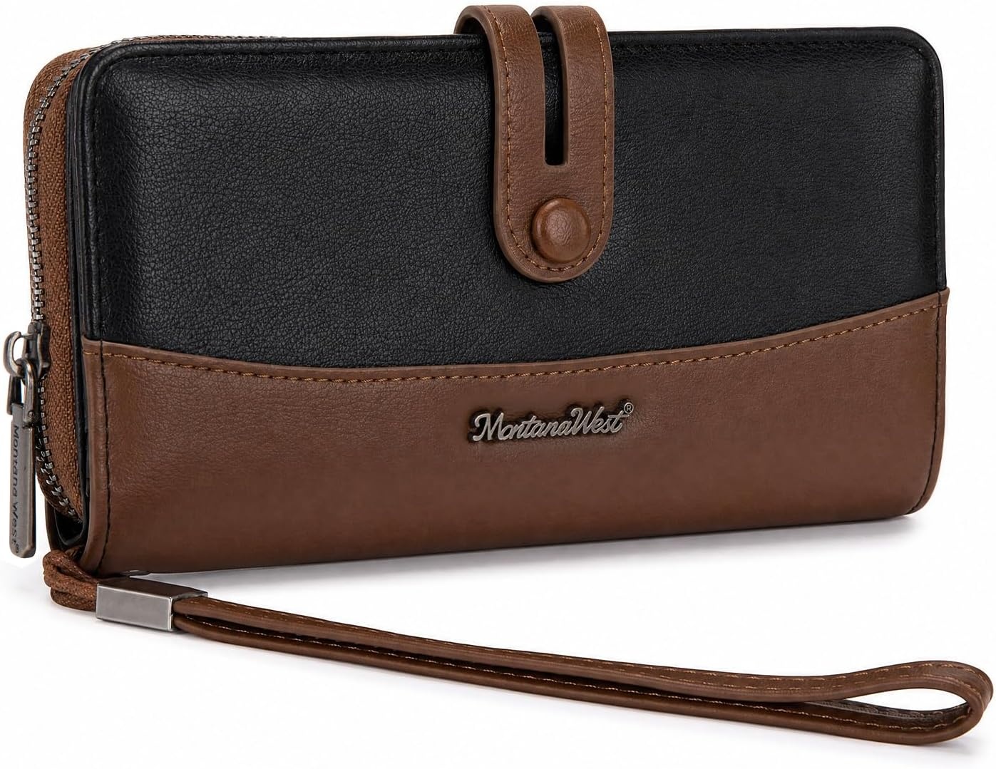 image:imageWristlet Wallet Women Large RFID Blocking Wallets Cute Clutch Phone WalletBlack