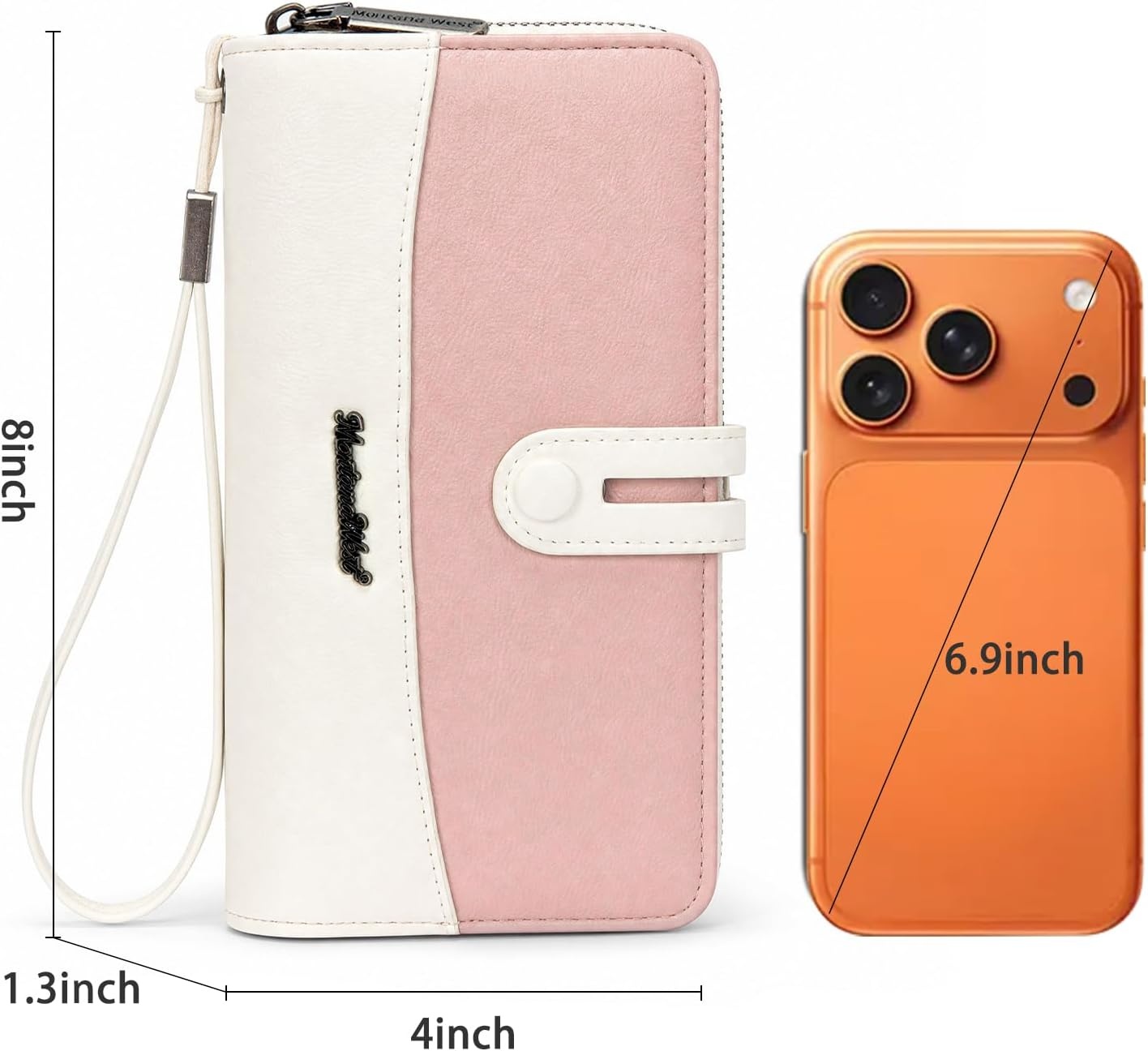 image:imageWristlet Wallet Women Large RFID Blocking Wallets Cute Clutch Phone WalletPink