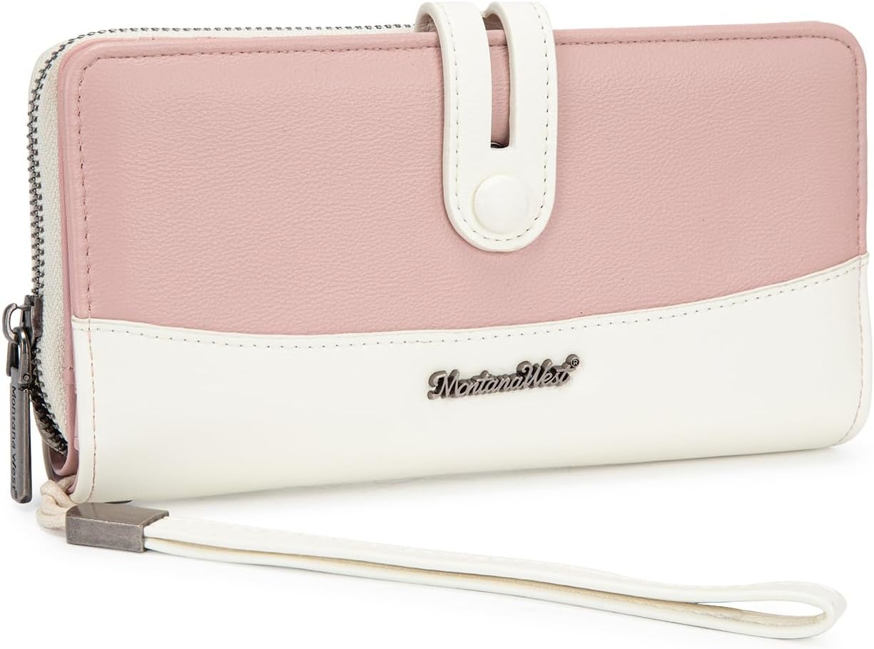 image:imageWristlet Wallet Women Large RFID Blocking Wallets Cute Clutch Phone WalletPink
