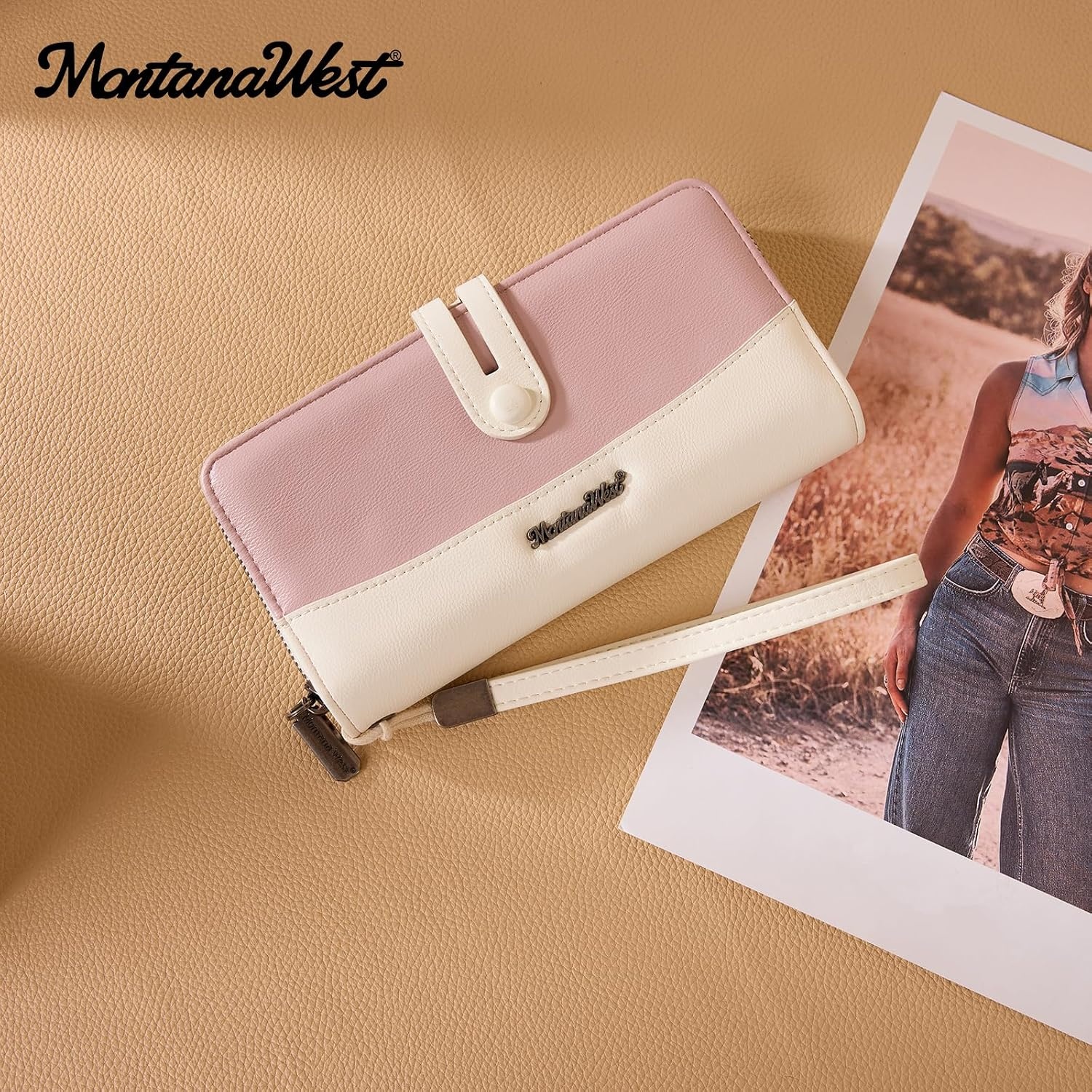 image:imageWristlet Wallet Women Large RFID Blocking Wallets Cute Clutch Phone WalletPink