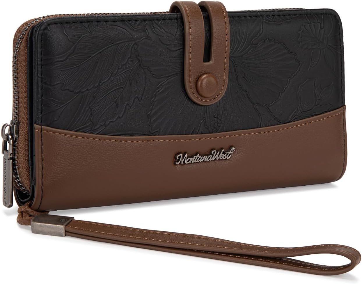 image:imageWristlet Wallet Women Large RFID Blocking Wallets Cute Clutch Phone WalletTBlack