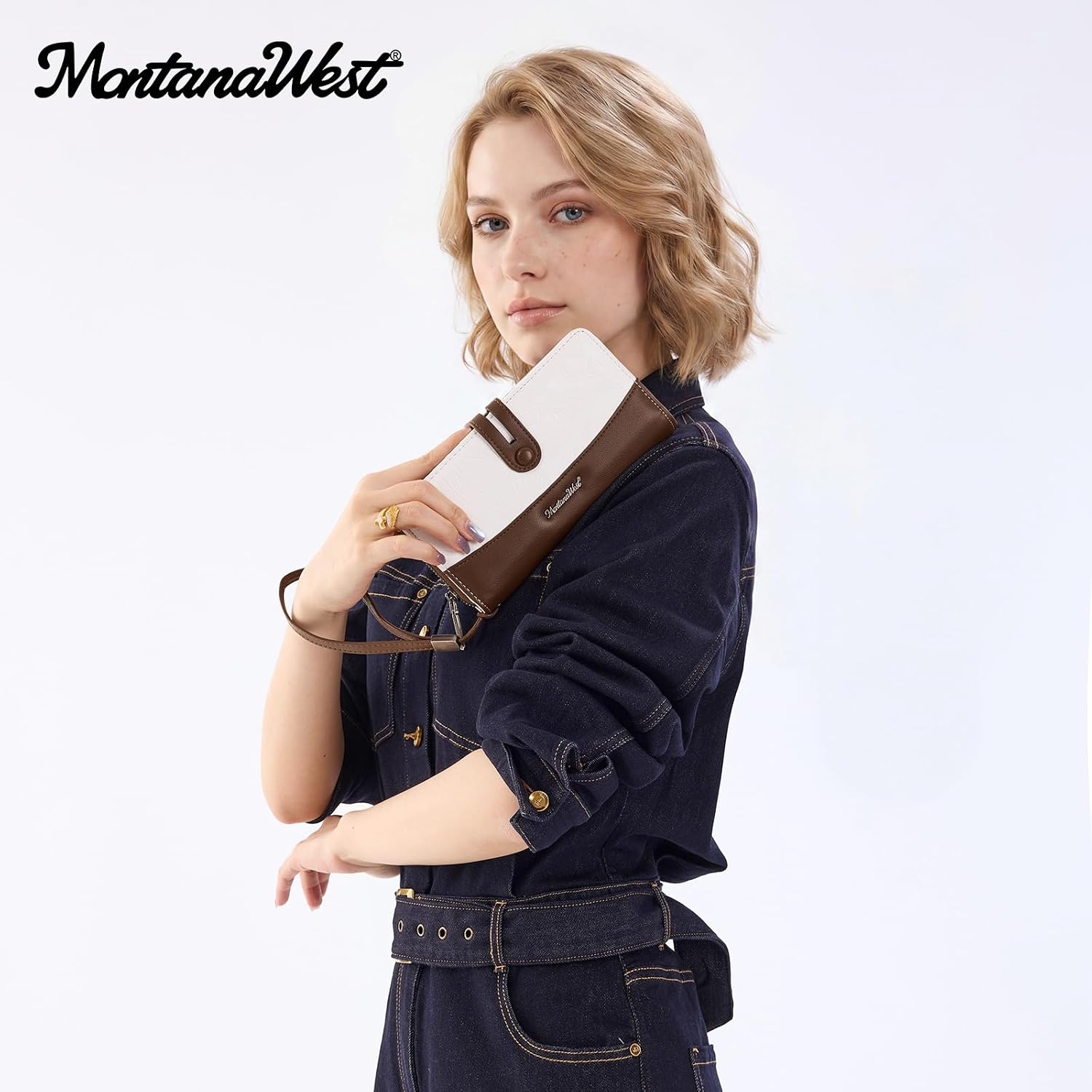 image:imageWristlet Wallet Women Large RFID Blocking Wallets Cute Clutch Phone WalletTOff White