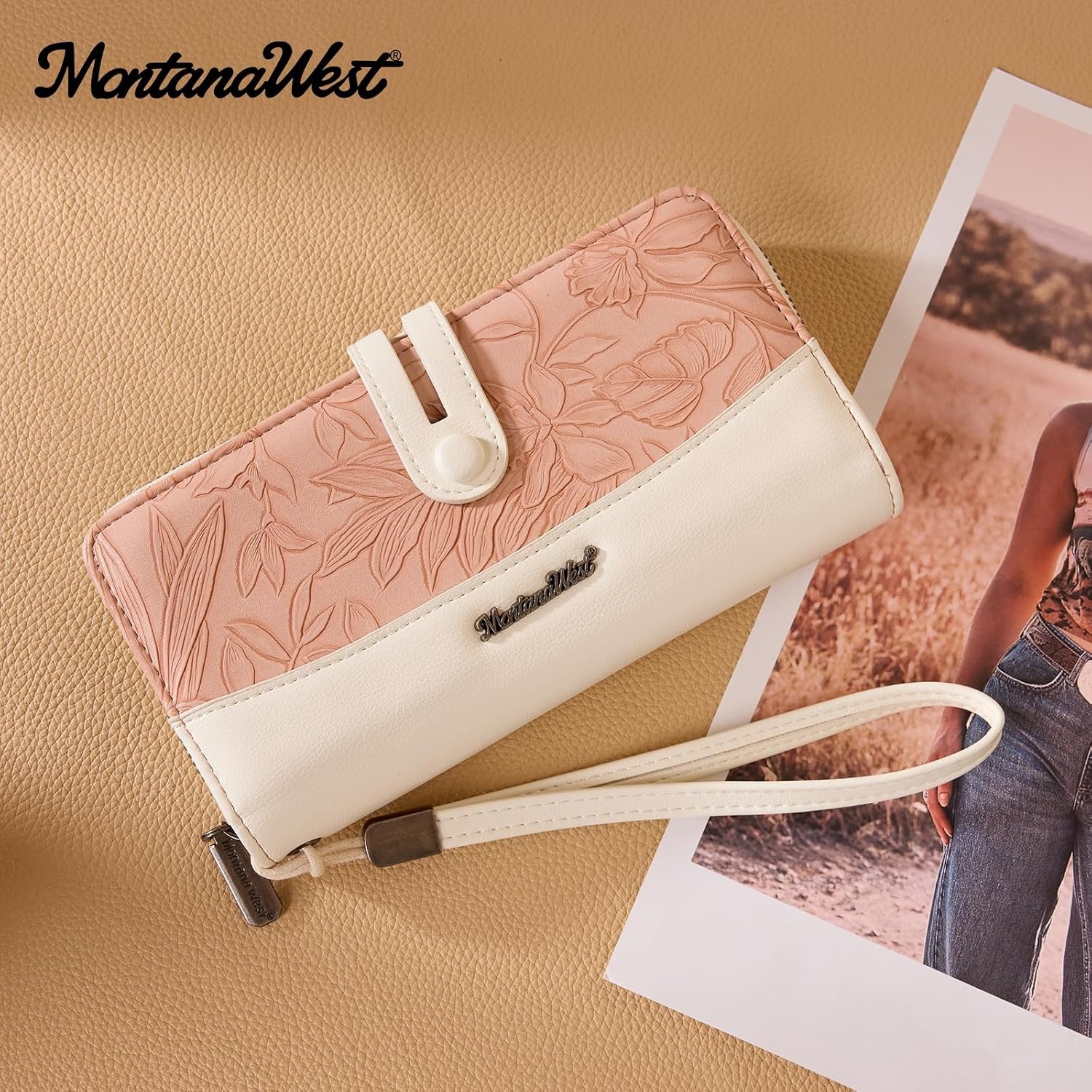 image:imageWristlet Wallet Women Large RFID Blocking Wallets Cute Clutch Phone WalletTPink