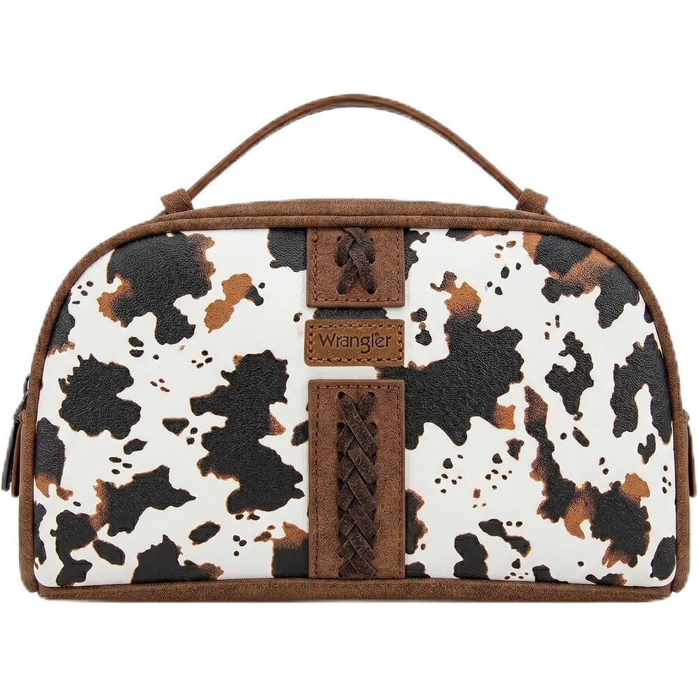 image:imageWrangler Makeup Bag Western Travel Cosmetic Bag for Women Toiletry BagCOWbrown