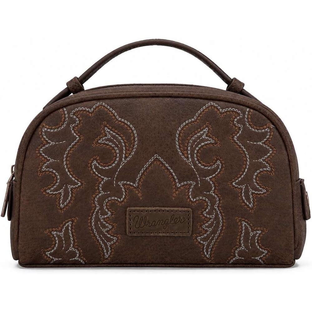 image:imageWrangler Makeup Bag Western Travel Cosmetic Bag for Women Toiletry BagCoffee145