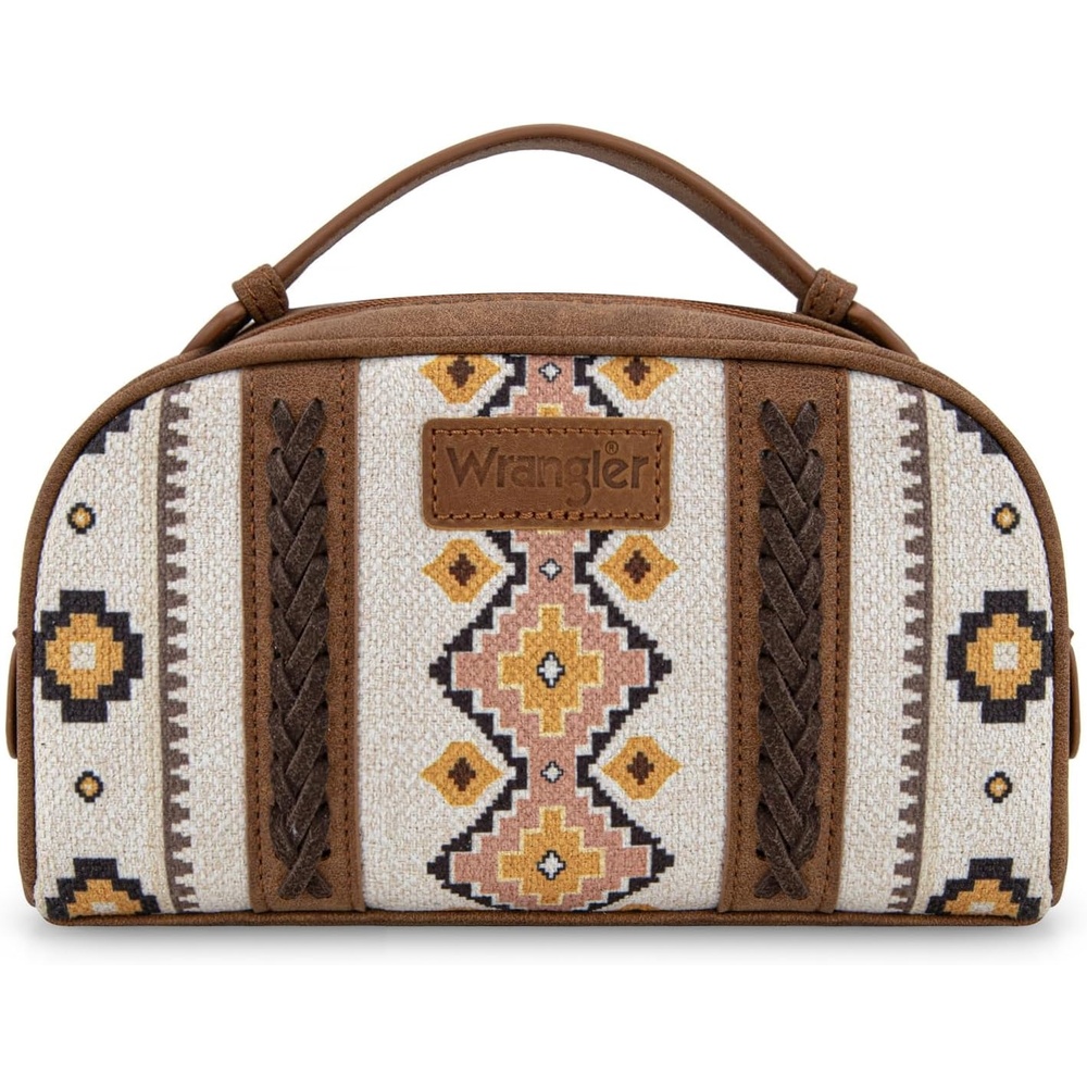 image:imageWrangler Makeup Bag Western Travel Cosmetic Bag for Women Toiletry BagDwhite