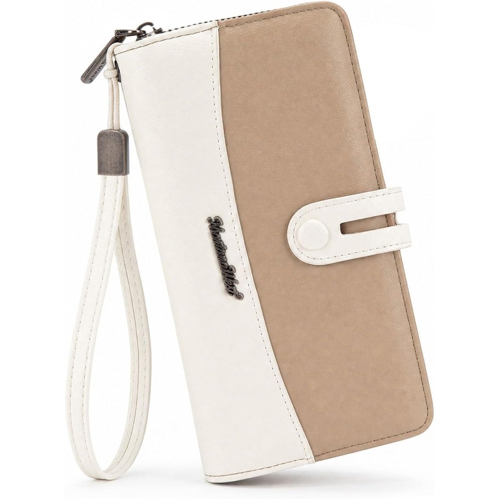 image:imageWristlet Wallet Women Large RFID Blocking Wallets Cute Clutch Phone WalletKhaki