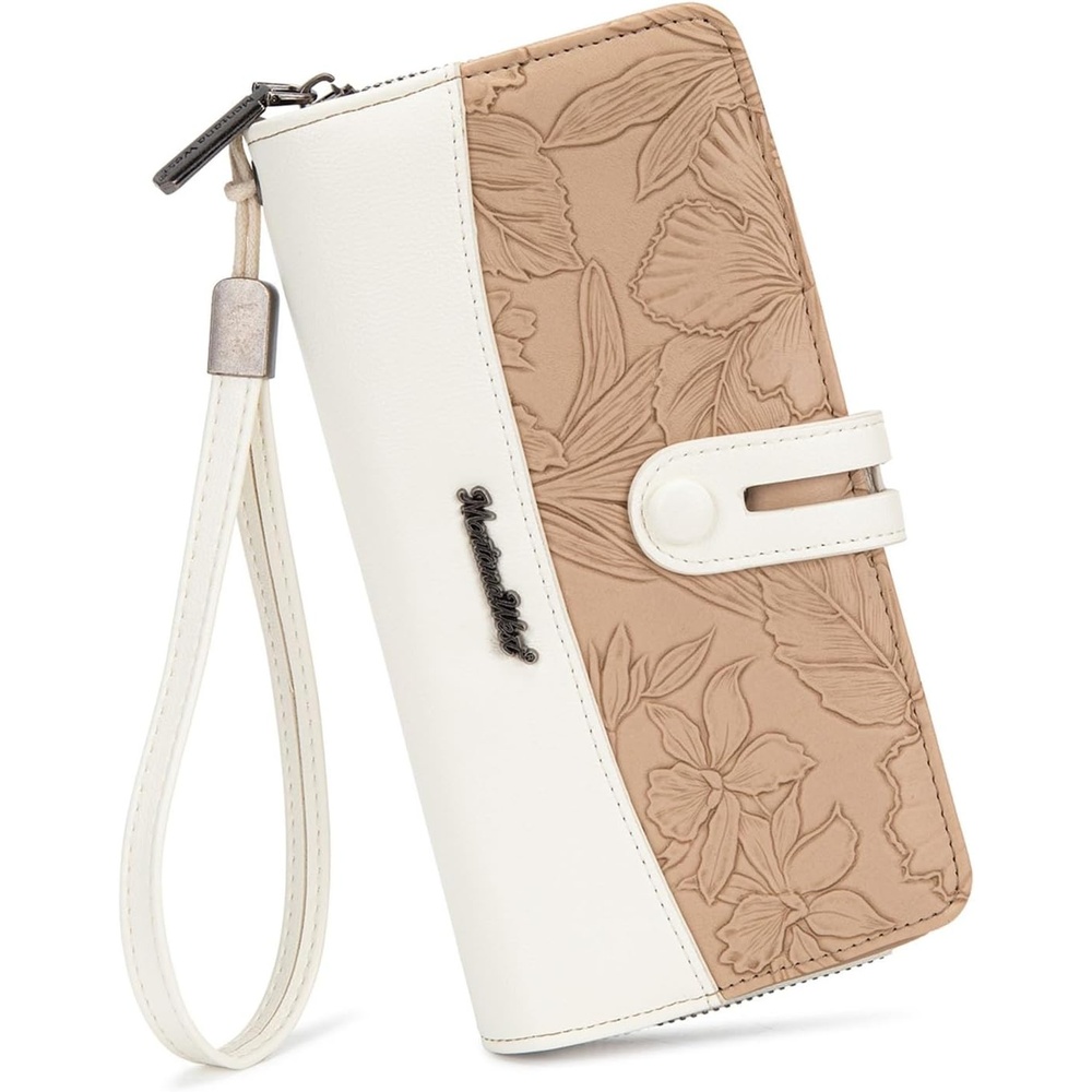 image:imageWristlet Wallet Women Large RFID Blocking Wallets Cute Clutch Phone WalletTKhaki