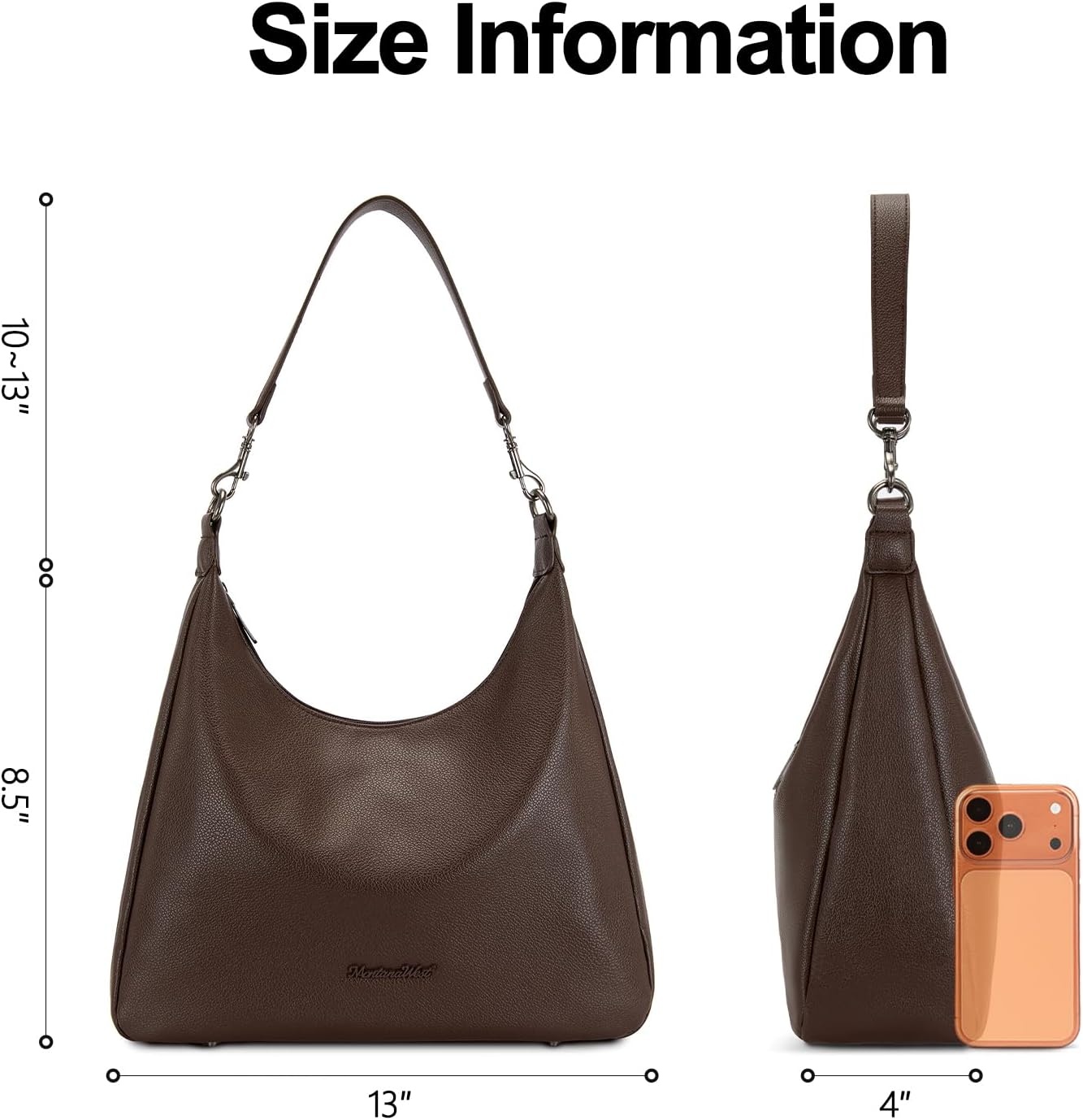 image:imageMontana West Hobo Bag Purse for Women Shoulder HandbagsCoffee