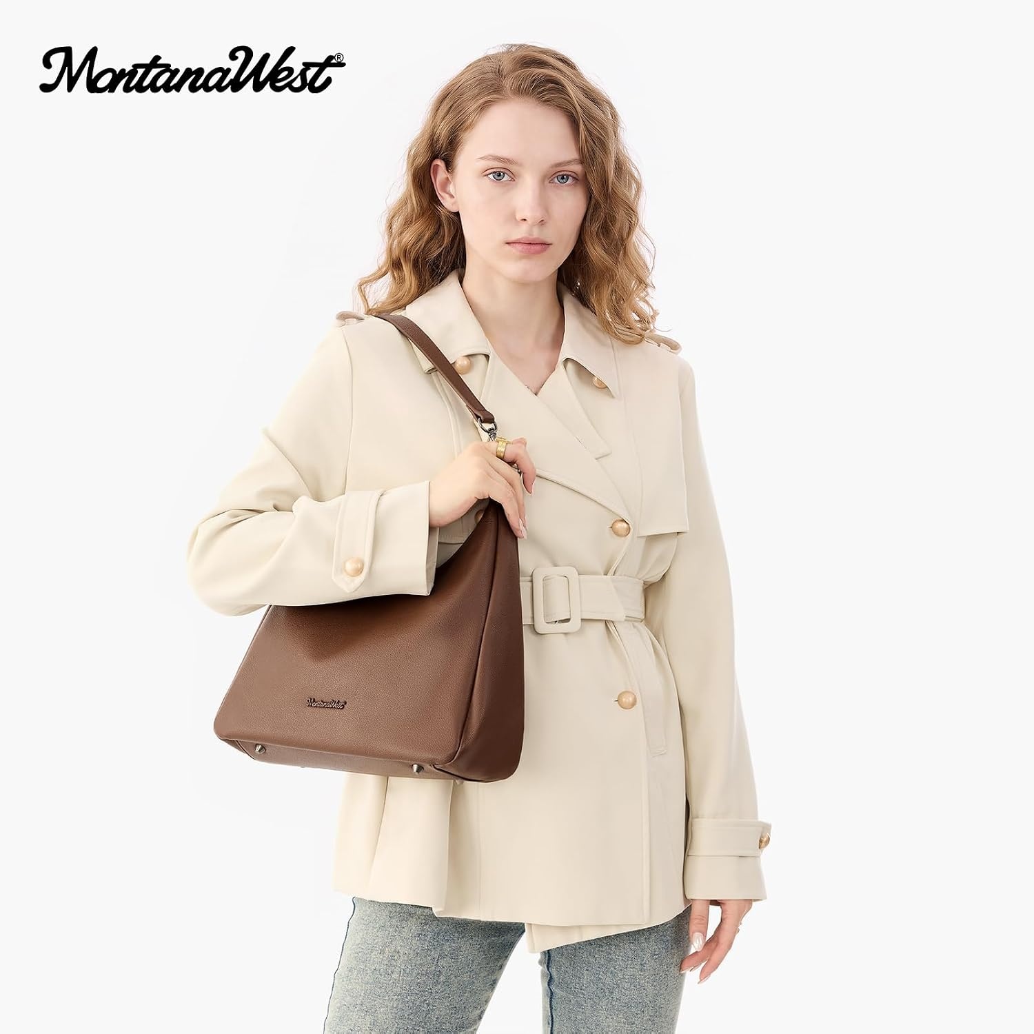 image:imageMontana West Hobo Bag Purse for Women Shoulder HandbagsCoffee Brown