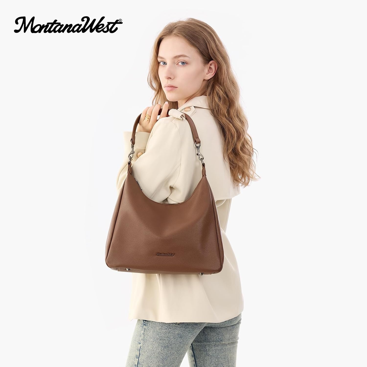 image:imageMontana West Hobo Bag Purse for Women Shoulder HandbagsCoffee Brown