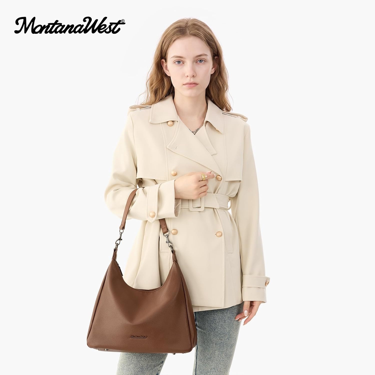 image:imageMontana West Hobo Bag Purse for Women Shoulder HandbagsCoffee Brown