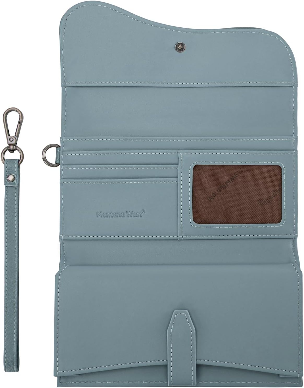 image:imageMontana West Wallets for Women Large Phone Wristlet Wallets Trifold Money Organizers with Coin Purse and Wrist StrapJean