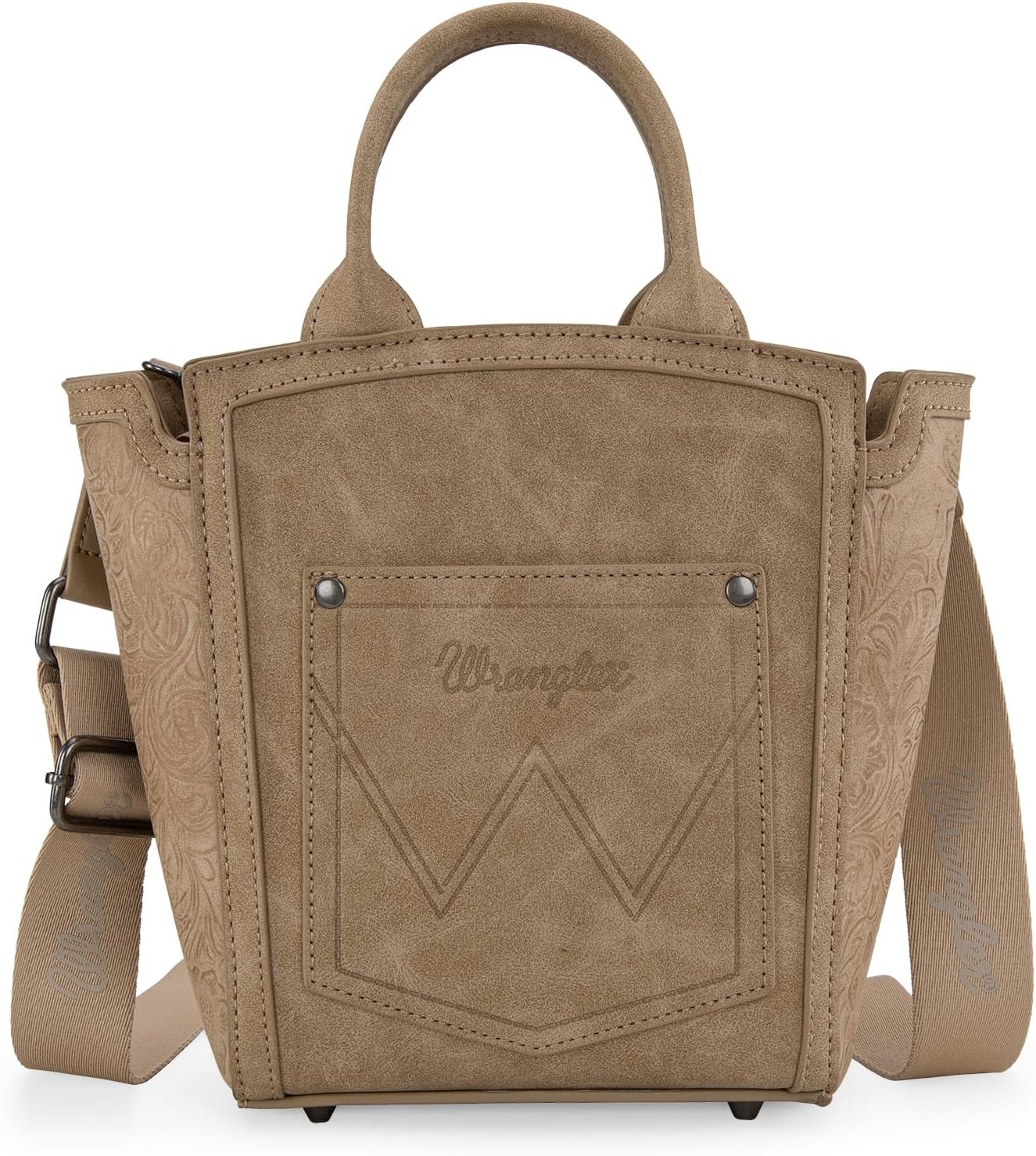 image:imageWrangler Western Handbag for Women Embroidery Aztec Shoulder PurseTan